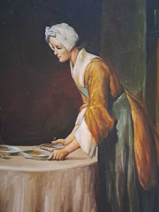 tablou pictura pe panza 50/60 cm semnat W Hampton