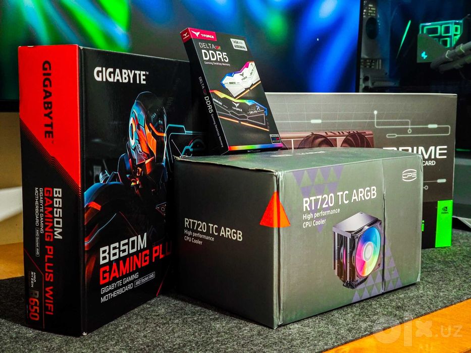 Новый Комплект Asus Prime RTX5060Ti 8G, B650, 16GB RAM, Cooler