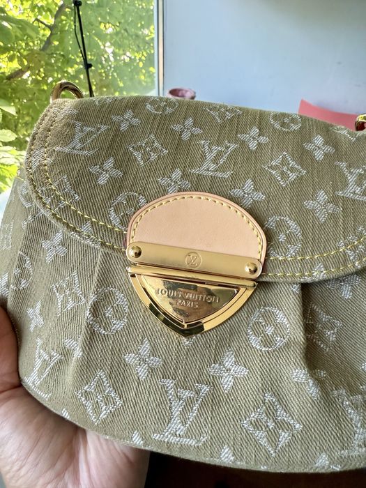 Geanta Louis Vuitton din denim kaki model sunset