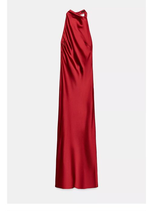 Червена официална рокля