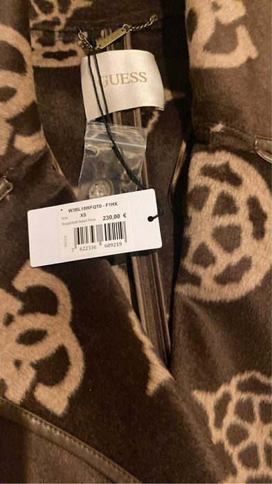 Paltoane Guess Ludovica Logo Wrap, COATW3BL18WFQPO, Autentice, Maro