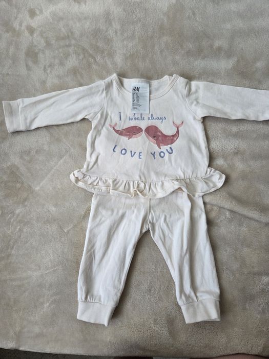 Lot seturi 0 3 luni bebe h&m bluza inimi cadou
