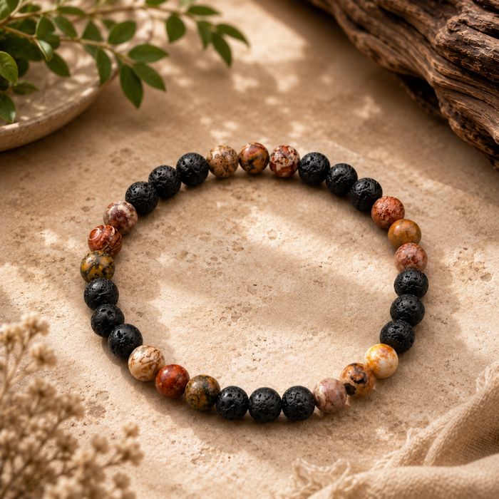 Brățară Handmade din Pietre Naturale, bile de 6mm