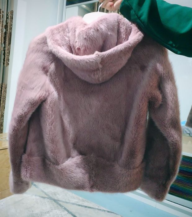 норковая шуба (розовая)