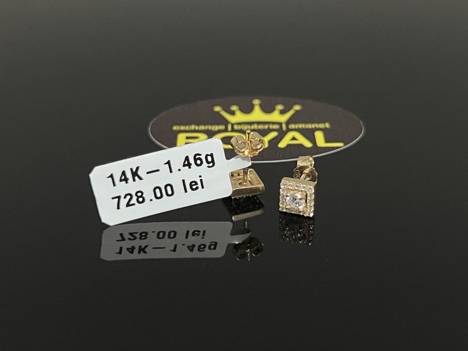 Bijuteria Royal CB : Cercei dama aur 14k 1,46 grame