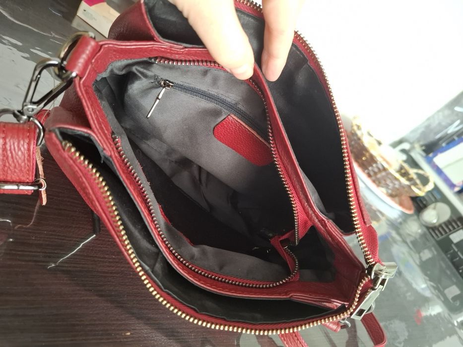 Кожаная сумка женская