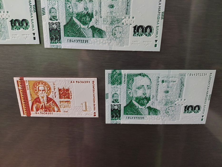 3D магнит банкнота– 100 лв / 1 лев |