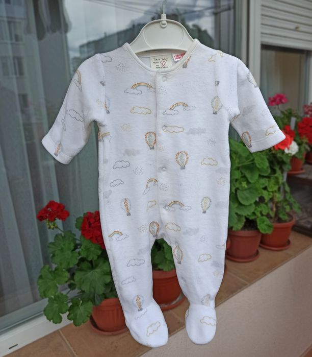 Лот MAYORAL, ZARA, PRIMIGINO, H&M плюшени ромпъри, размер 0-3 месеца