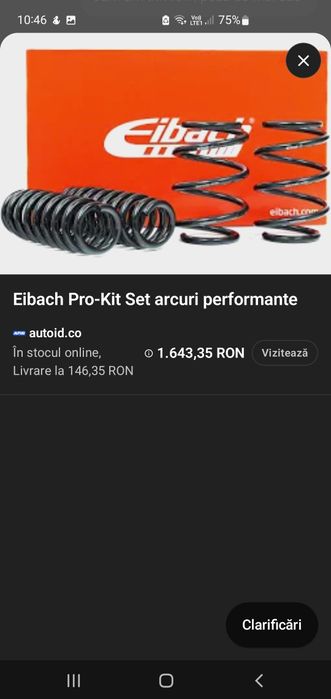 Vand kit amortizoare + set arcuri