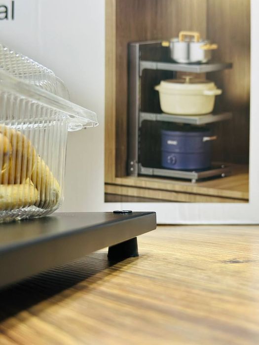 Полка-органайзер под раковину, металлическая, 2 уровня