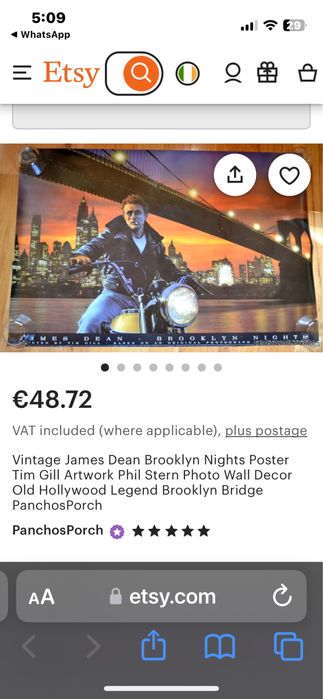 Снимка Декор за стена Джеймс Дийн  холивудска легенда Бруклинския мост