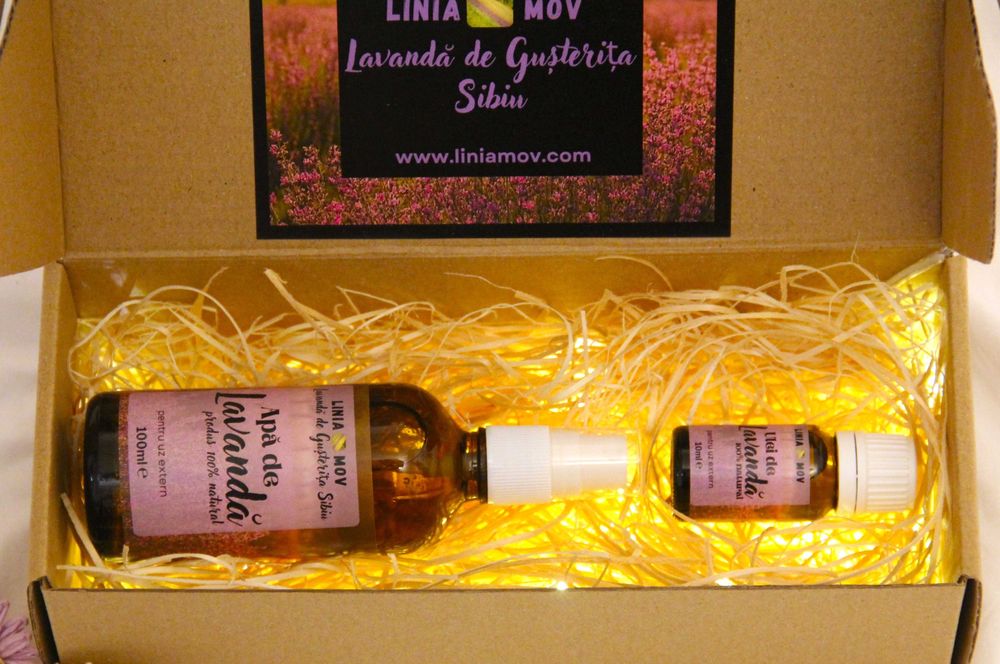 Linia Mov - Pachet Relaxare Light: ulei + apă de lavandă (cadou ideal)