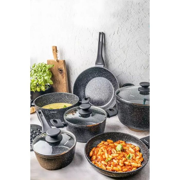 Set oale cu capac si tigai de inalta calitate, aluminiu turnat, strat