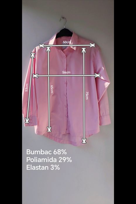 Camasa bumbac roz