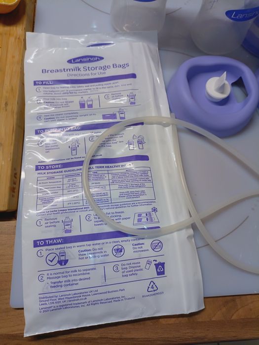 Pompa dubla de san Lansinoh completa /set pompa de san electrica  reîncărcabilă