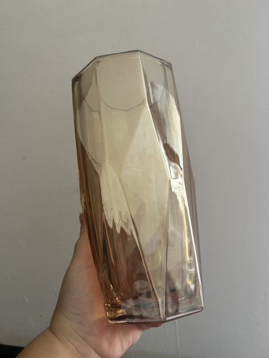 Vaza din sticla grea cu luciu holografic