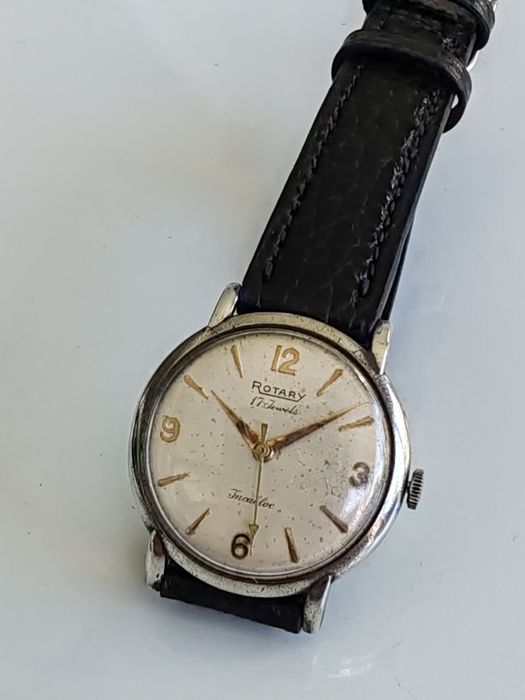 Ceas Rotary Argint Mecanic Funcționează excelent!