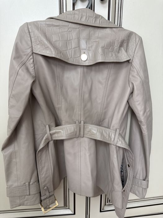 Кожаной женский пиджак