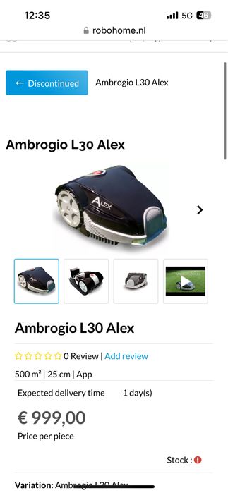 Ambrogio Alex косачка робот