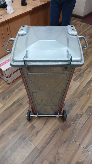 Мусорная урна оцинкованная объем 120литров