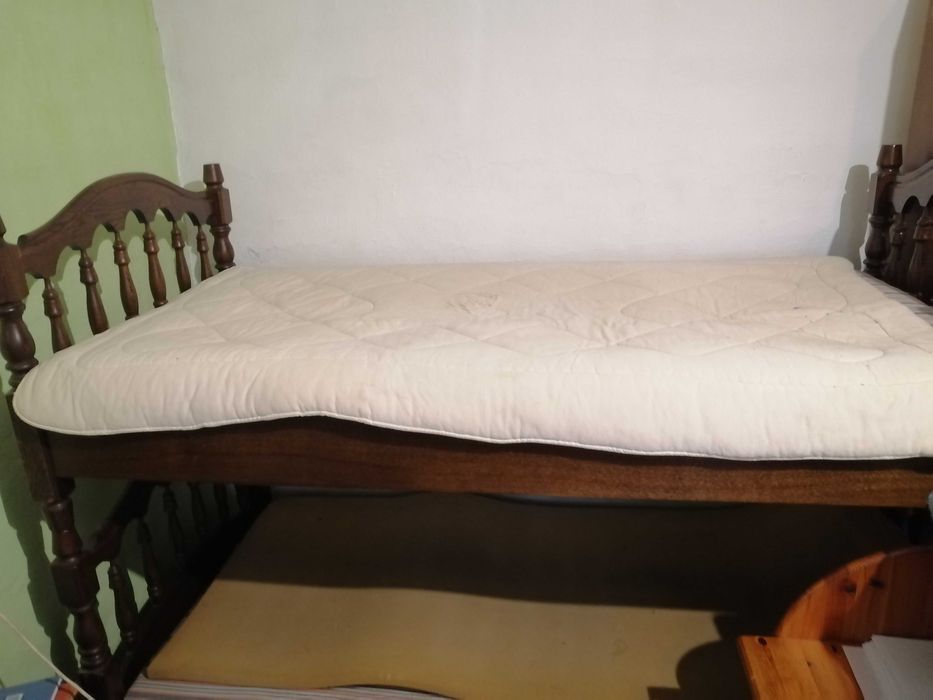 Pat rustic dublu cu dulap