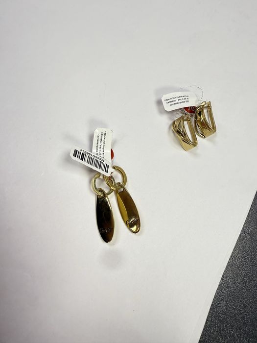 Золотые Серьги Cartier висюлка