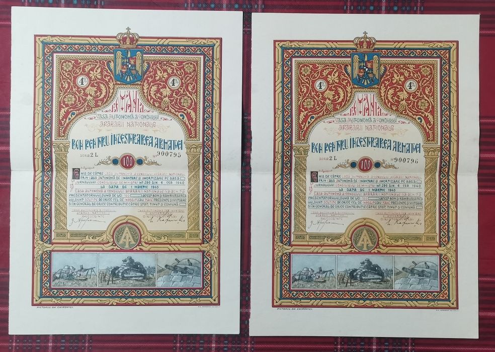 Bon pentru înzestrarea armatei din 1942