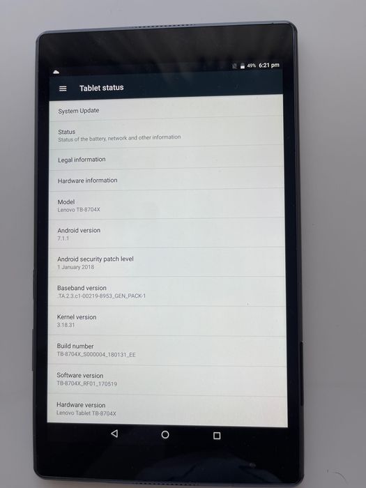 Tableta Lenovo Tab4 8 Plus TB-8704X, display IPS, 8 inch, Full HD, Octa-Core 2.0 GHz, 3 GB RAM,