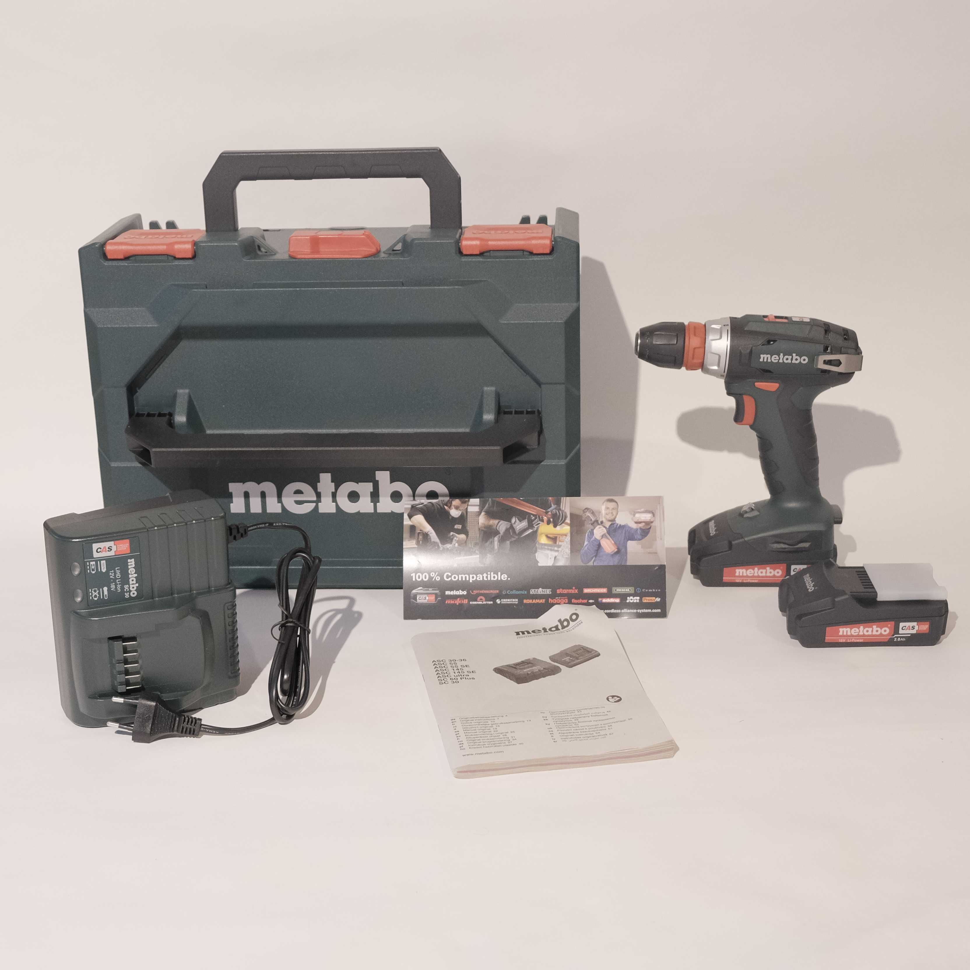 ПРОМО METABO BS 18V ,Комплект акумулаторен винтоверт,батерий,зарядно гр ...