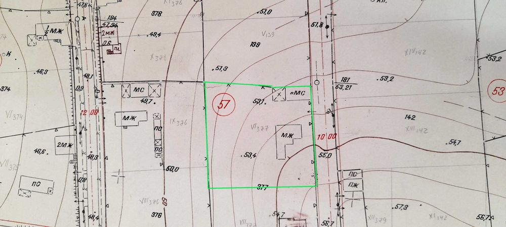 Голям парцел с гледка и съборена къща в Житница, Варна