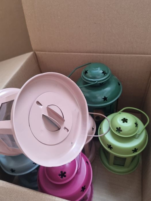 Set 7 felinare pentru lumânări diverse culori