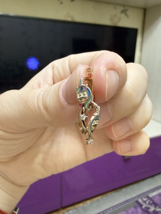 Серьги детские серебро в золочении