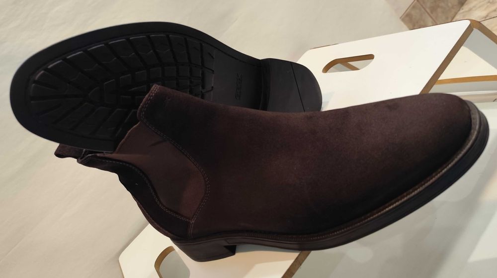 Ghete chelsea 44 plain toe GEOX piele naturala moale