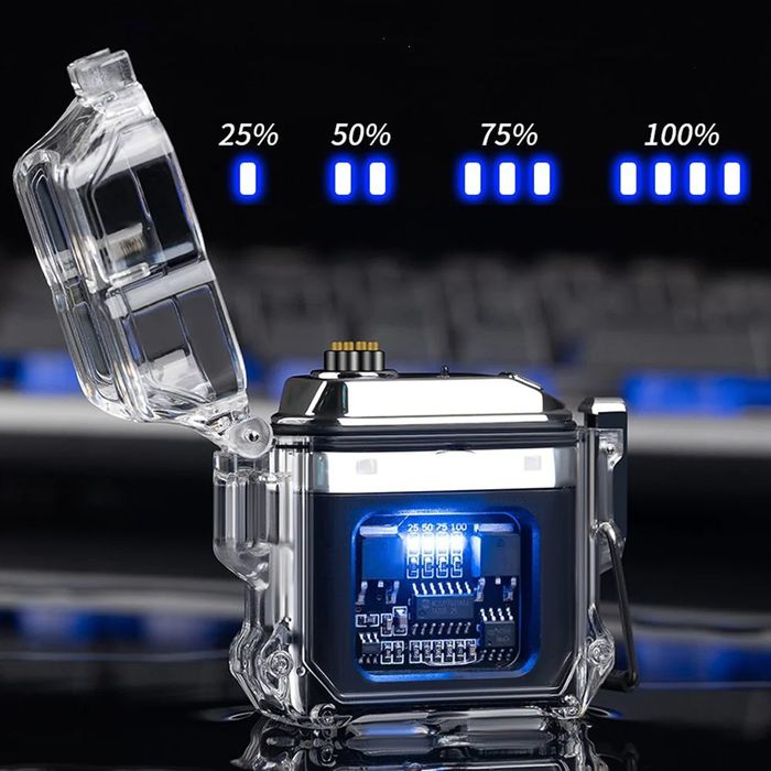 Shaffof qobiqli suv o‘tkazmaydigan elektron impulsli zajigalka