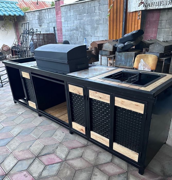 Мангальный комплекс в стиле лофт