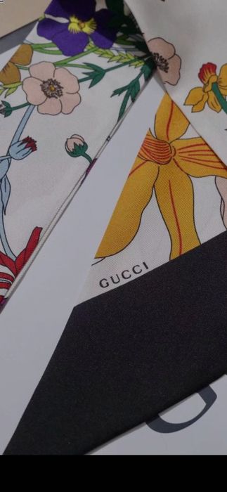 Eșarfă Gucci, model 2026, 100% mătase, 120x8cm