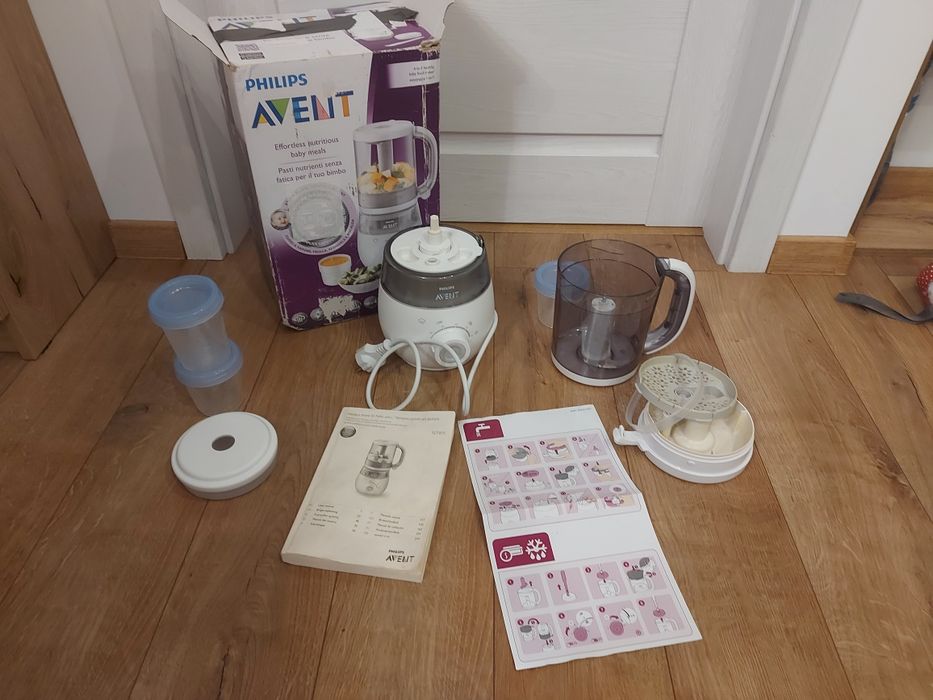Уред за бебешки пюрета , готвене на пара Philips Avent 4в1
