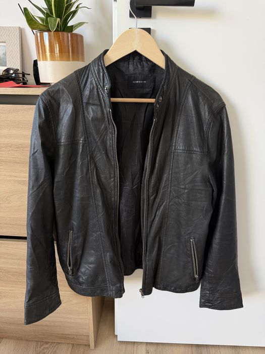 Geaca Piele Naturala SAMSOE & SAMSOE Krede Negru Barbati | Marime M