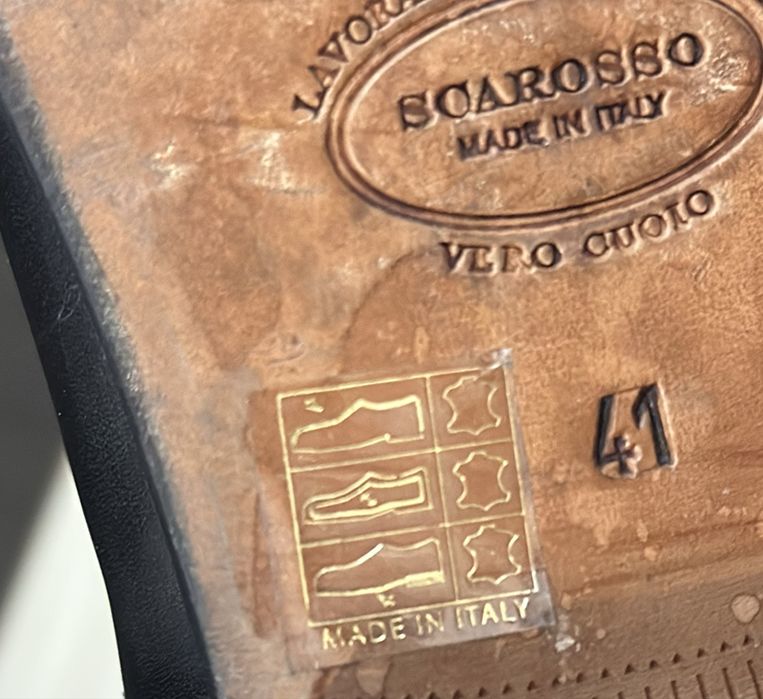 Scarosso Italy Oxfords Pantof Barbat Size 41