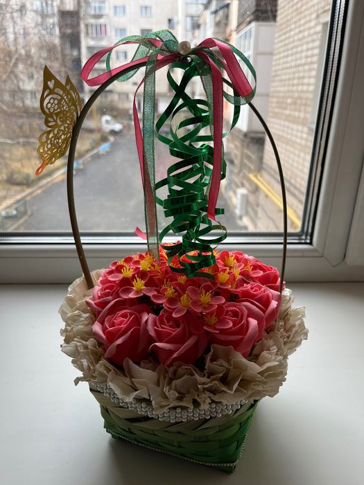 Букеты из мыльных роз