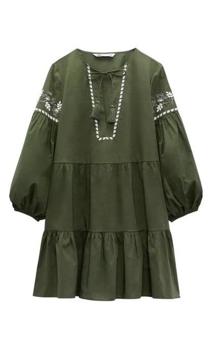 ZARA рокля с бродерия р-р Л