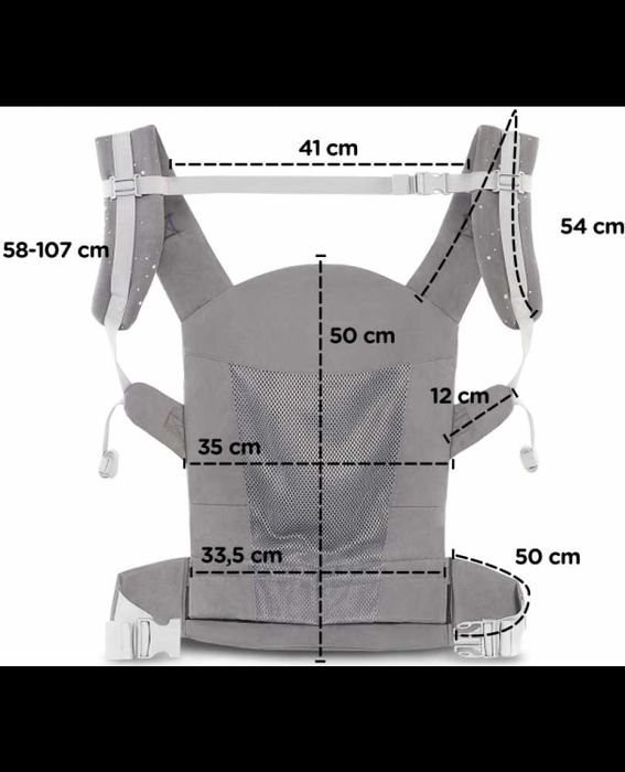 Ергономична раница„HUGGY“ до 20 kg-Киндеркрафт