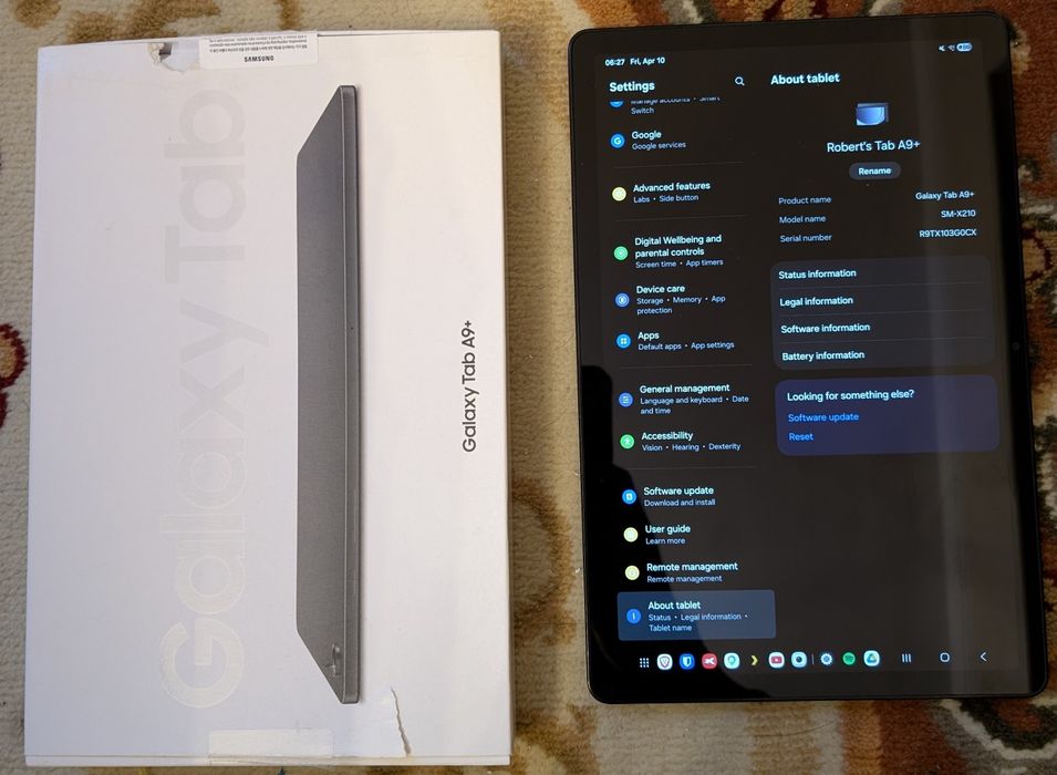 Vând tabletă Samsung Galaxy Tab A9+ Plus (SM-X210) 64GB WiFi