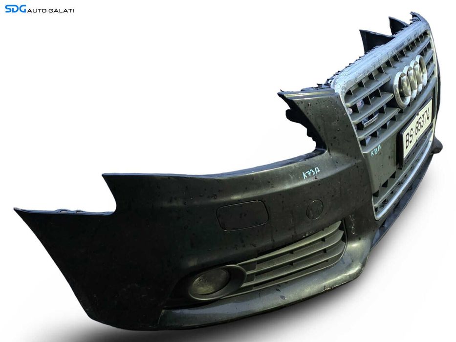 Bara Spoiler Fata Completa cu Spalatoare FARA Grila si Emblema Audi A4 B8 NFL Non Facelift 2008 - 2012 Culoare LZ9Y [K7312]