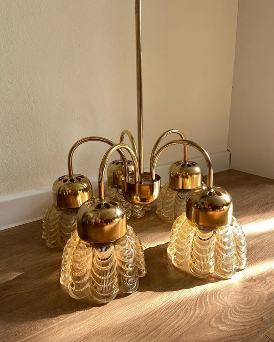 Редкая Люстра Veb Narva винтаж