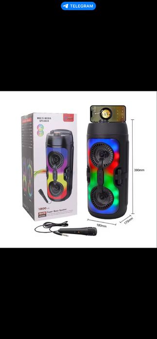 JBL стиліндегі LED колонка (жаңа)