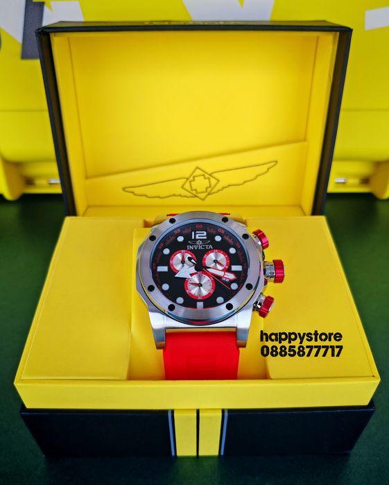 INVICTA Sea Hunter Red 54 mm, Инвикта нов ръчен часовник