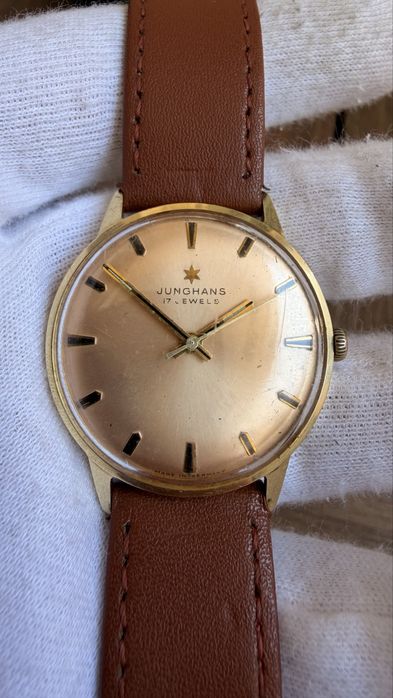 Junghans Vintage 14K (585) масивен златен часовник  • Cal. 620.50 • Юбилеен модел