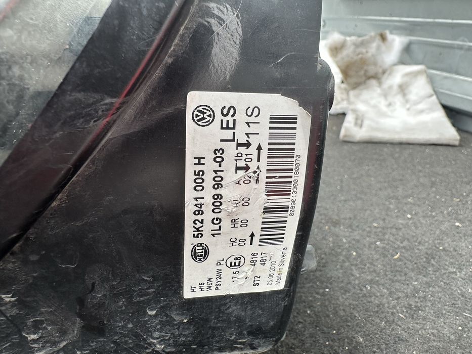 Оригинален фар за Vw Golf 6 с забележки и 5k2941005 ляв ном 101