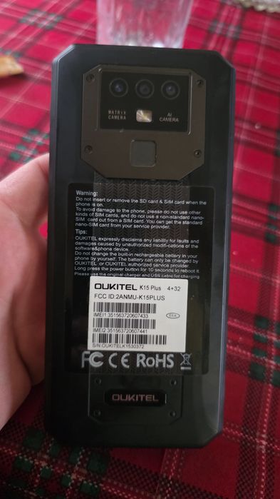 Vand telefon Oukitel k15 plus